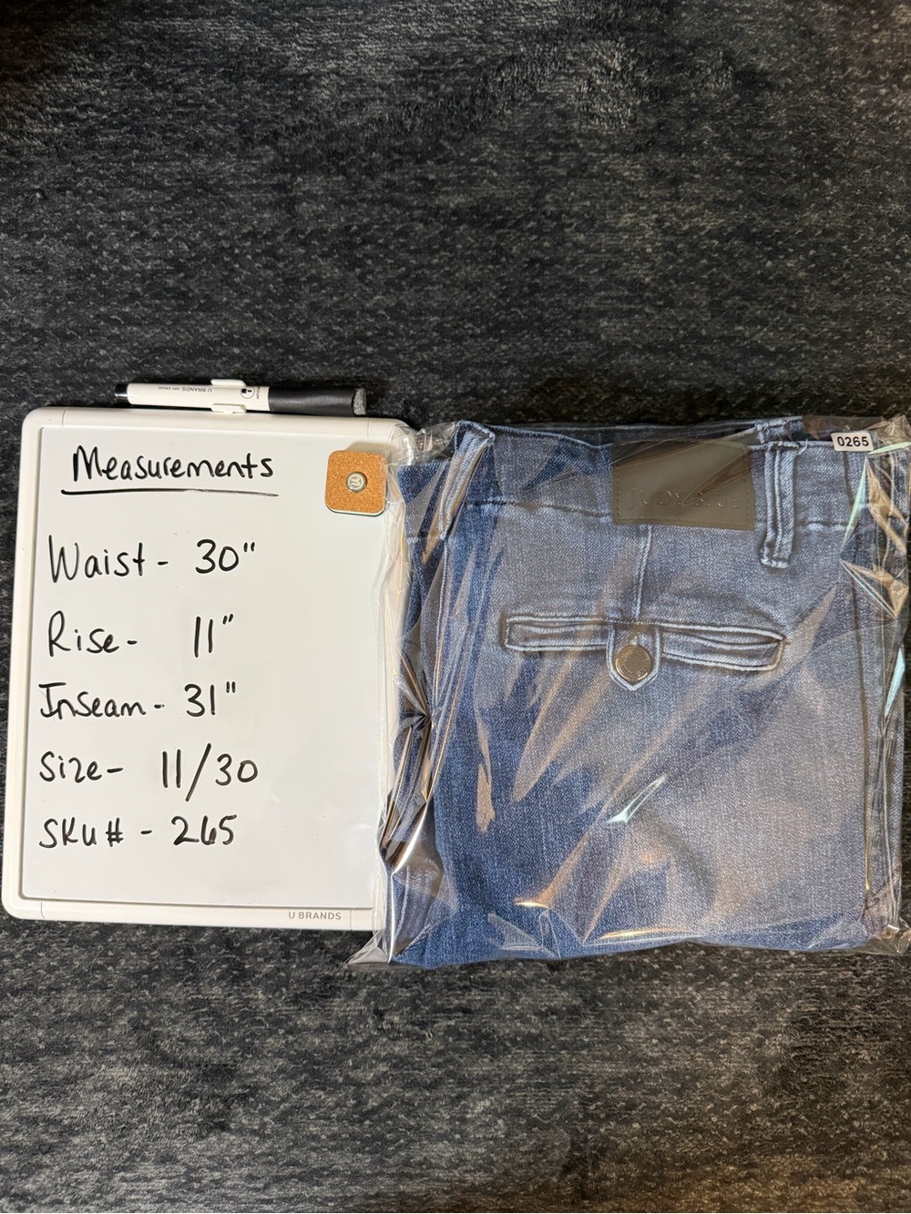 Judy Blue Trouser Bootcut Jeans 11/30 High Rise Stretch Dark Wash Denim - Picture 13 of 13